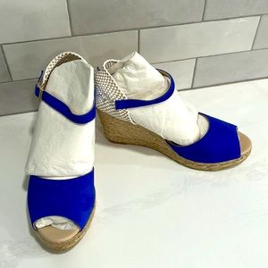 Brand new LK Bennett Ophra wedge in cobalt